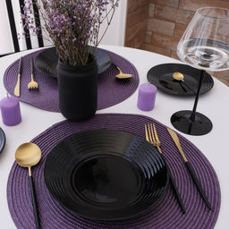 Салфетка сервировочная Доляна Классика, цв.фиолетовый, d 38 см  фото 4