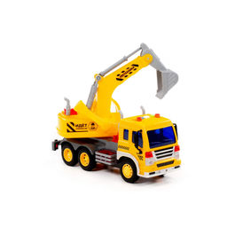 Сити, автомобиль-экскаватор инерционный (со светом и звуком) (жёлтый) (в коробке) - Полесье фото 6