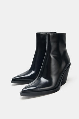COWBOY HEEL ANKLE BOOTS - Zara фото 10