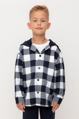 Crockid _ КР 302681-1/индиго,клетка виши к534 рубашка для мал  фото 3