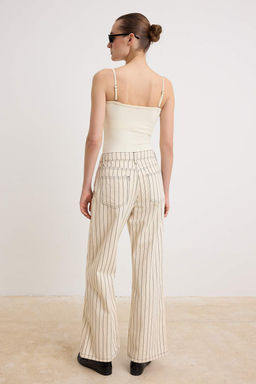 Cok Renkli Yuksek Bel Wide Leg %100 Pamuk Jeans TWOSS26JE00291 - Trendyolmilla фото 4