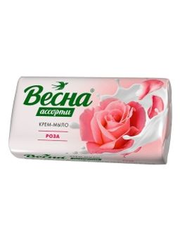 ВЕСНА АССОРТИ мыло-крем туалет.в/об. 90гр Роза