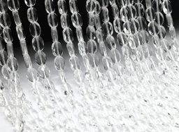 Бусины из циркона овал гр.6*8мм цв.хрусталь, 39,5см, 50 бусин Радуга камня