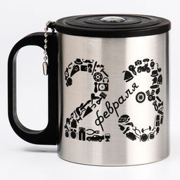 Термокружка 23 февраля, 180 мл, с компасом