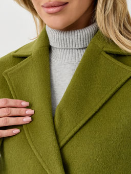 Пальто женское демисезонное 27332 (лайм ворсовый) - Kankan фото 6