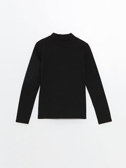 Yar?m Bal?k?? Yaka Basic K?z ?ocuk Ti??rt - Waikiki фото 2