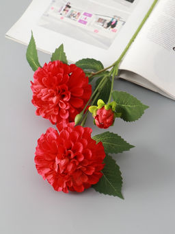 Цветы искусственные "Хризантема Бранхил черри" d-9 см 49 см, красный