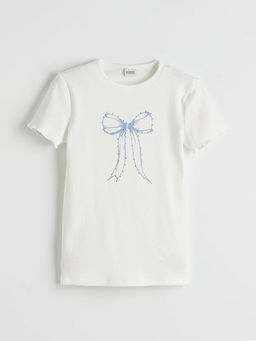 Fiyonk Bask?l? K?z ?ocuk Ti??rt