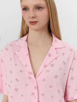 Комплект домашний женский розовый с цветочным принтом - Mark formelle фото 6