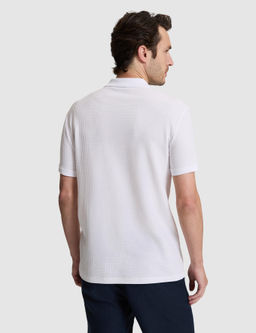 Beyaz Slim Fit Pamuk Kar___ml_ Polo Yaka T-shirt