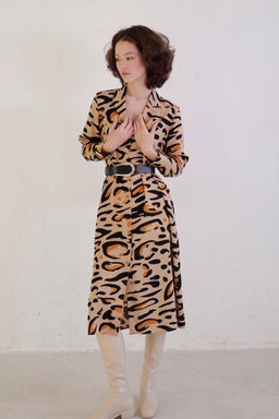 Платье-рубашка с английским воротником принт - Martichelli фото 158