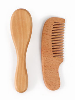 Набор деревянных расчесок детских с натуральной щетиной, 2 шт в коробке, M&B
