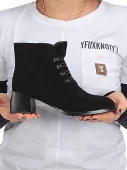 04-M20-6117 BLACK Ботинки женские зимние (натуральная замша, натуральный мех) - Фабричный китай фото 14