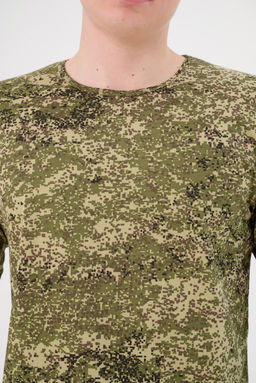 Футболка мужская длинный рукав из кулирки цифра светло-зеленый - Амадэль фото 5