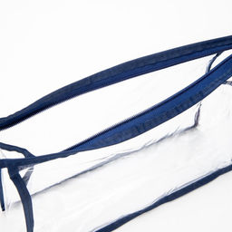 Цена за 2 шт. Косметичка на молнии, цвет синий/прозрачный