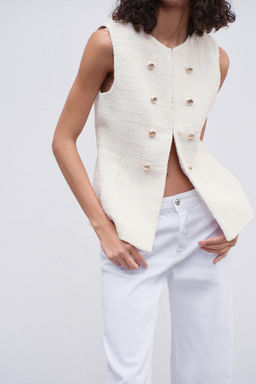 LONG TEXTURED WAISTCOAT - Zara фото 2