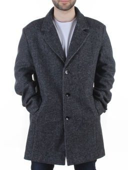 475637475 DK. GRAY Пальто Френч демисезонное мужское (65% шерсть, 35% акрил)