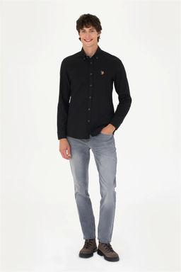 U. S. Polo Assn Мужская черная базовая рубашка с длинным рукавом - U.s. polo assn фото 11