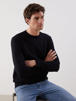 Bisiklet Yaka Erkek Sweatshirt