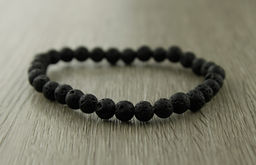 Лава (Бразилия) черный 6мм, браслет Классика длина 17см - Agat77 фото 3