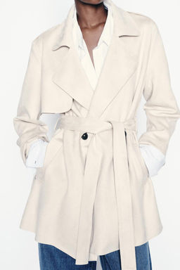 FAUX SUEDE TRENCH COAT - Zara фото 5