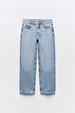 Z1975 STRAIGHT CROPPED HIGH-RISE JEANS - Zara фото 6
