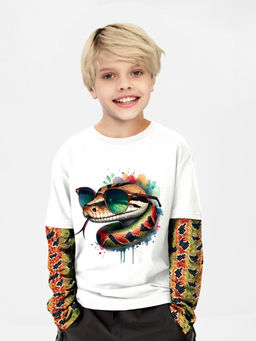 Футболка с длинным рукавом "Винтаж",белый