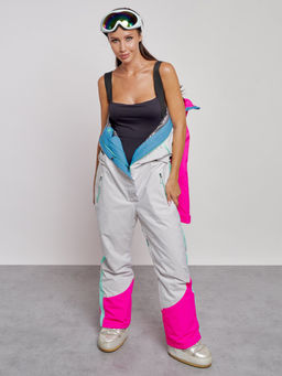 Горнолыжный комбинезон женский зимний розового цвета 2326R - Mtforce фото 23