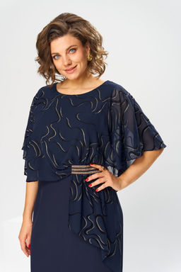 Платье Romanovich Style 1-2371 синий флок