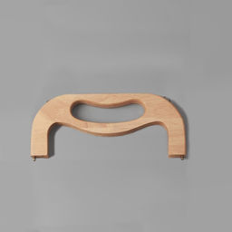 Ручка-фермуар для сумки, деревянная, на магнитах, с креплением, 27×12×2.5 см, бежевая