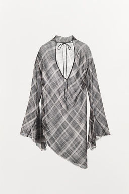 ASYMMETRIC CHECK TOP - Zara фото 5