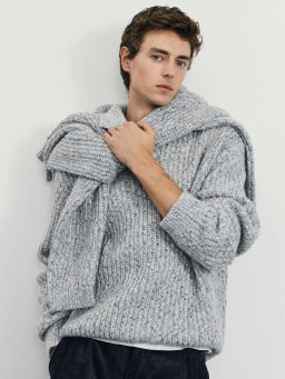 Джемпер с воротником с добавлением шерсти / Zarina