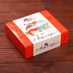 Цена за 5 шт. Подарочная коробка Подарочная с обечайкой Три медведя, 18,5 х 16 х 5,8 см - Simaland фото 4