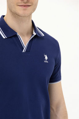 Мужская темно-синяя футболка с воротником-поло Неожиданная скидка в корзине - U.s. polo assn фото 7
