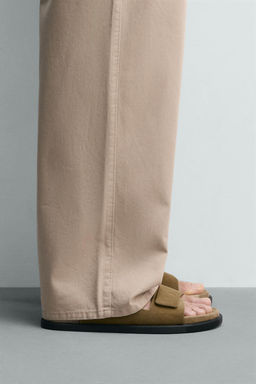 SANDALIA PIEL DOBLE TIRA / Beige