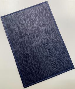 Обложка на паспорт синий, Осень 2020-2021, Натур. кожа