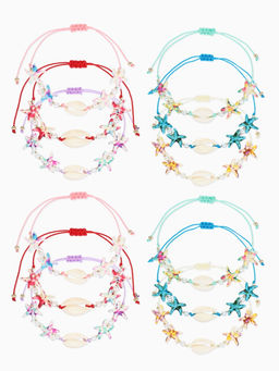 Цена за 12 шт. Браслет «Морской. Ракушка и звезда», d=6 см, МИКС