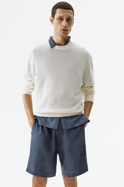 Pantal?n corto de lino Relaxed Fit - H&m фото 10
