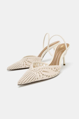 PERFORATED HIGH-HEEL SANDALS - Zara фото 4