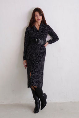 Платье-рубашка с английским воротником принт - Martichelli фото 20