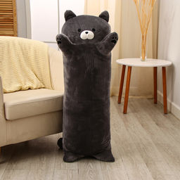 Мягкая игрушка-подушка Котёнок, 110 см, цвет тёмно-серый