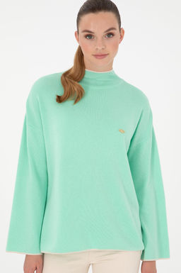 Женский мятный свитер с высоким воротником Неожиданная скидка в корзине - U.s. polo assn фото 3