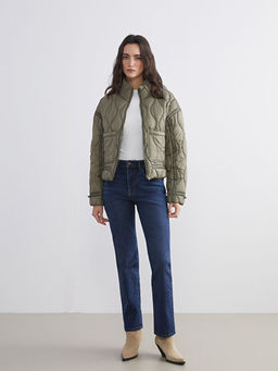 Dik Yaka Kapitone Kad?n ?i?me Mont