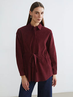 Beli Ku?akl? Kad?n Kadife G?mlek Tunik