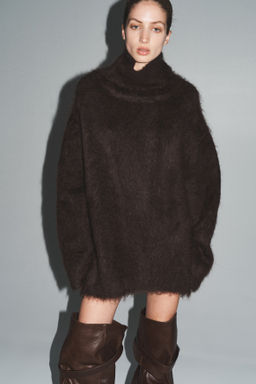Jersey de cuello alto en mezcla de mohair - H&m фото 3