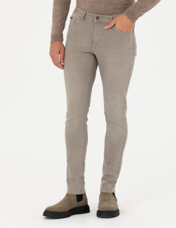 Bej Slim Fit Jean Pantolon
