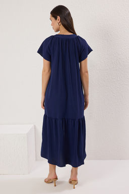 Haki Duz Midi Dokuma Elbise TWOSS25EL00629 - Trendyolmilla фото 9