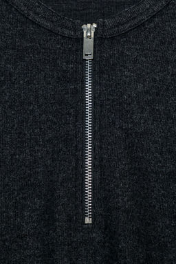 SOFT RIB ZIP-UP SWEATSHIRT - Zara фото 6