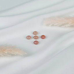 Бусины для украшений из Клубничного кварца (5 шт)