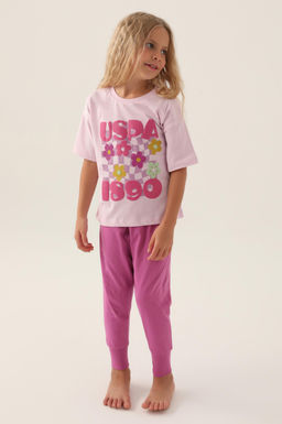 Фиолетовый пижамный комплект для девочки Неожиданная скидка в корзине - U.s. polo assn фото 6